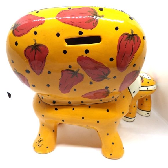 Ganz Bella Casa Ceramic Chair and Ottoman Bank signed by Pati - Picture 3 of 7